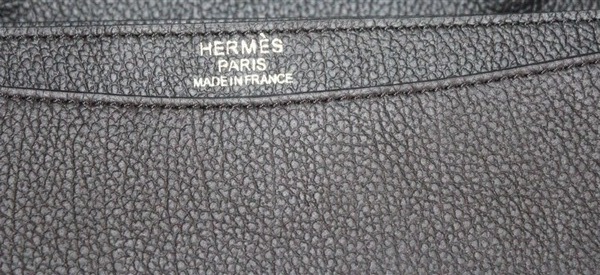 Best Hermes Sac A Depeche Lychee Texture Briefcase Black 509012
